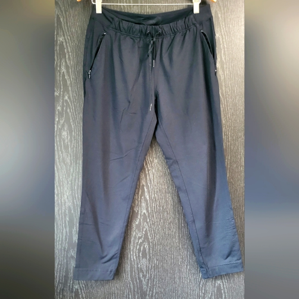 Black Track Pants with Elastic Waistband